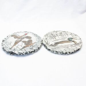 Shapes Of Clay Ducks Wall Art Stan Langtwait Made With Mt St Helen Ash Set of  2